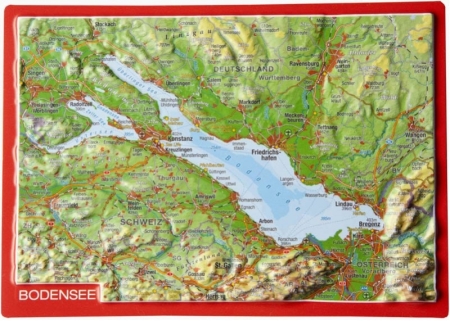 Lac de Constance carte postale en relief Lac de Constance carte postale en relief