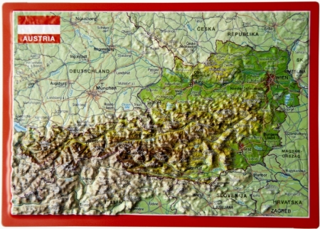 Autriche Carte postale en relief Autriche Carte postale en relief