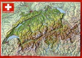 Suisse Carte postale en relief Suisse Carte postale en relief