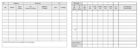 Carnet de vol TMG EASA Basic