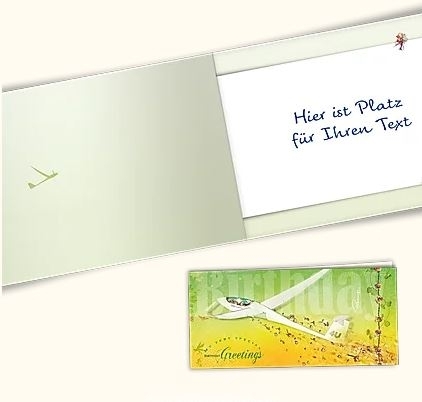 Carte danniversaire planeur JS-1