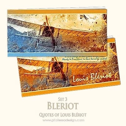 Set de cartes pliables vol moteur Blériot Set de cartes pliables vol moteur Blériot