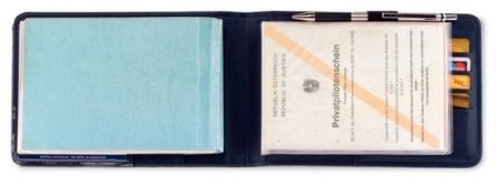 Housse de protection pour carnet de vol Cuir