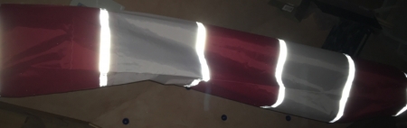 Housse de sac à vent SAFETY 30cm rouge-blanc
