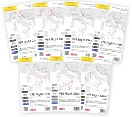 Avioportolano VFR-Karte LI-1 2025 Avioportolano VFR-Karte LI-1 2025