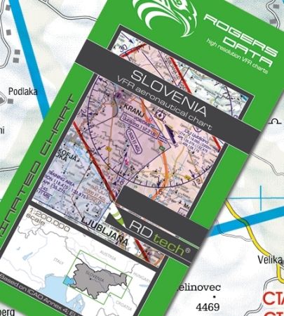 Rogersdata Carte VFR Slovénie 200k 2025 Rogersdata Carte VFR Slovénie 200k 2025