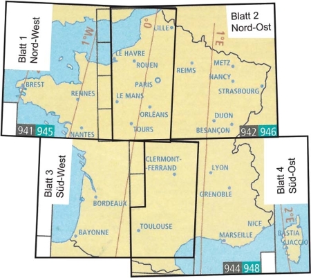 Carte OACI France Nord-Ouest 2024