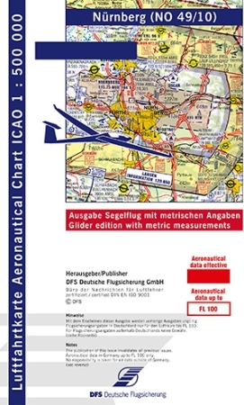 Carte de vol à voile OACI Nuremberg 2024 Transparent Carte de vol à voile OACI Nuremberg 2024 Transparent