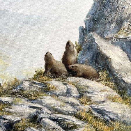 Peinture originale Arcus über den Dolomiten