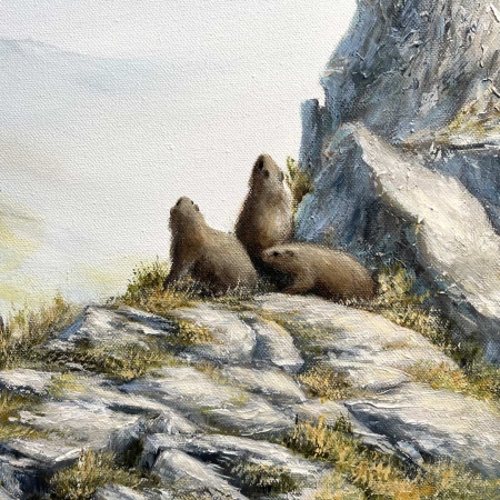 Impression dart Arcus et marmottes