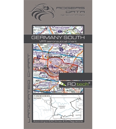 Rogersdata Carte VFR Allemagne Sud 2025