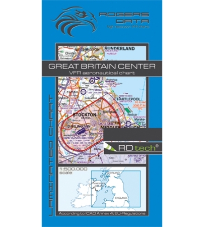 Rogersdata Carte VFR Angleterre centre 500k 2025