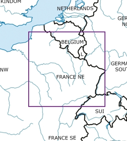 Rogersdata Carte VFR France Nord Est 500k 2025