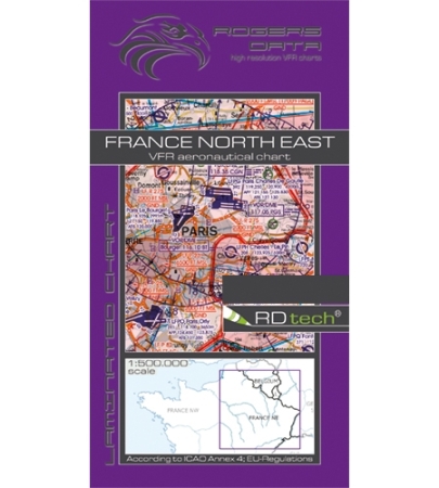 Rogersdata Carte VFR France Nord Est 500k 2025