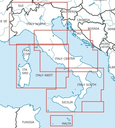 Rogersdata Carte VFR Italie Sud Sicile-Lampedusa-Malte 2025