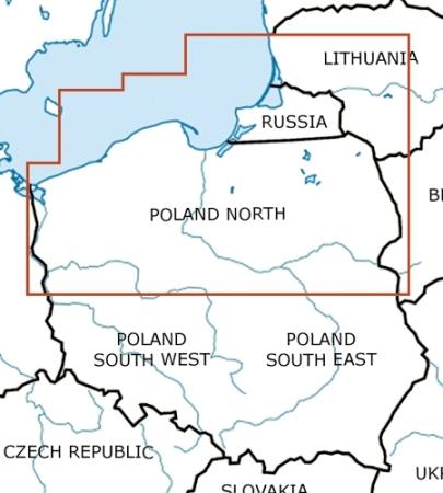 Rogersdata Carte VFR Pologne Nord 500k 2025