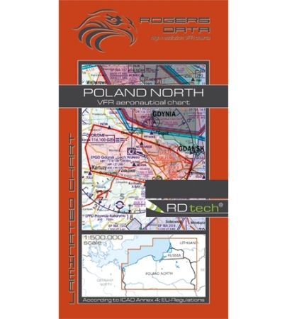 Rogersdata Carte VFR Pologne Nord 500k 2025