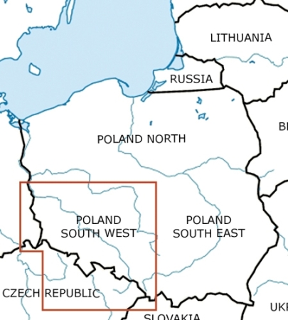 Rogersdata Carte VFR Pologne Sud Ouest 500k 2025