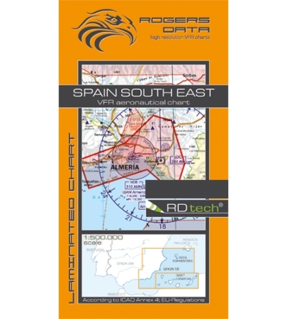 Rogersdata Carte VFR Espagne Sud Est 500k 2025