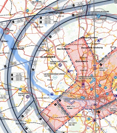 Carte OFMA de vol à voile ED-8 Hambourg 2025 Papier Carte OFMA de vol à voile ED-8 Hambourg 2025 Papier