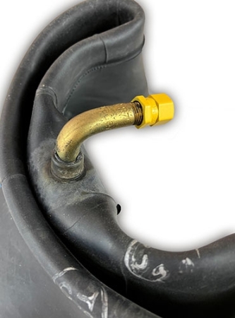 Tuyau aviation 5.00-5, Wvtl. 90° TR87 28mm long (valve courte)