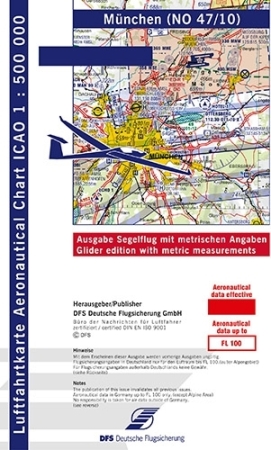 ICAO-Carte de vol à voile Munich 2026 Version papier