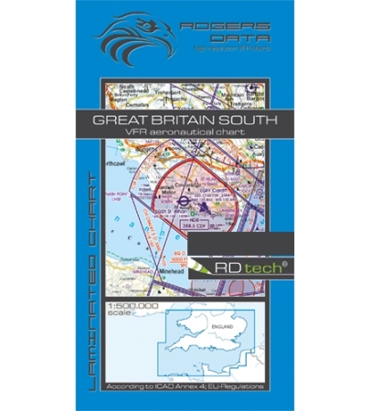 Rogersdata Carte VFR Angleterre Sud 500k 2025