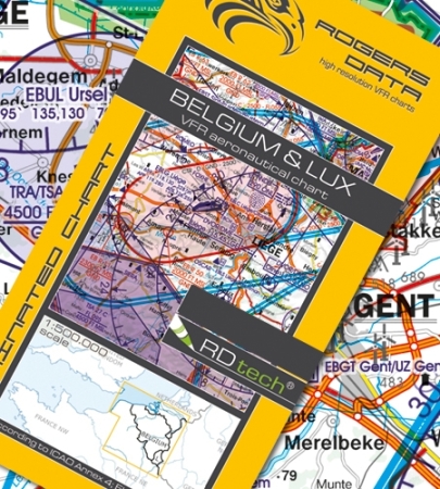 Rogersdata Carte VFR Belgique Luxembourg 500k 2025 Rogersdata Carte VFR Belgique Luxembourg 500k 2025
