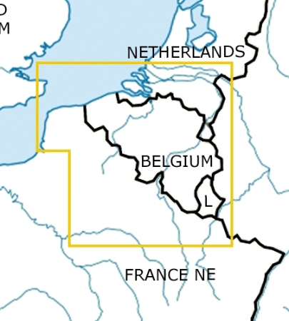 Rogersdata Carte VFR Belgique Luxembourg 500k 2025