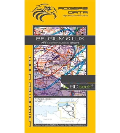 Rogersdata Carte VFR Belgique Luxembourg 500k 2025