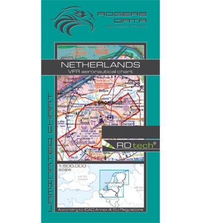 Rogersdata Carte VFR Pays-Bas 500k 2025