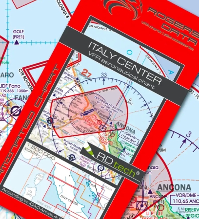 Rogersdata Carte VFR Italie Centre 500k 2025 Rogersdata Carte VFR Italie Centre 500k 2025