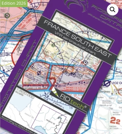 Rogersdata Carte VFR France Sud Est 500k 2026 Rogersdata Carte VFR France Sud Est 500k 2026