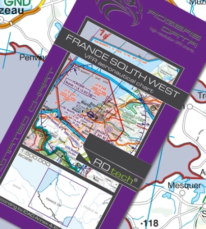 Rogersdata Carte VFR France Sud Est 500k 2025 Rogersdata Carte VFR France Sud Est 500k 2025