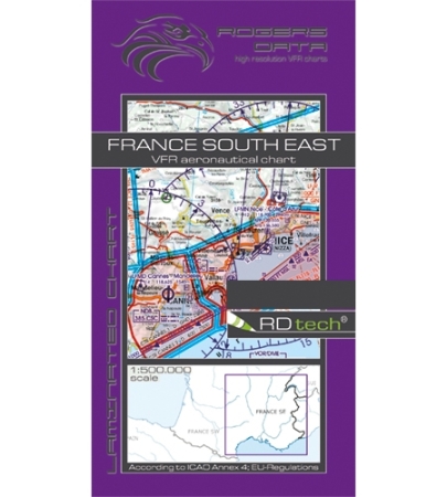 Rogersdata Carte VFR France Sud Est 500k 2025