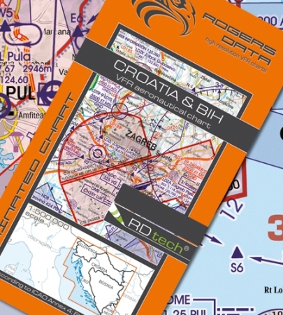 Rogersdata Carte VFR Croatie & Bosnie-Herzégovine -500k 2025 Rogersdata Carte VFR Croatie & Bosnie-Herzégovine -500k 2025