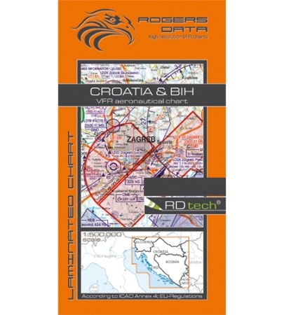 Rogersdata Carte VFR Croatie & Bosnie-Herzégovine -500k 2025