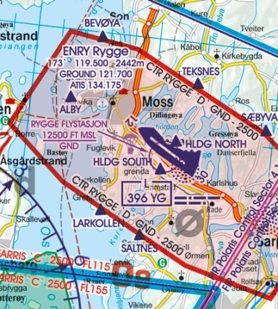 Rogersdata Carte VFR Norvège Centre Sud 500k 2025