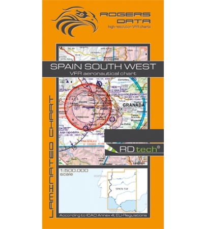 Rogersdata Carte VFR Espagne Sud Ouest 500k 2025