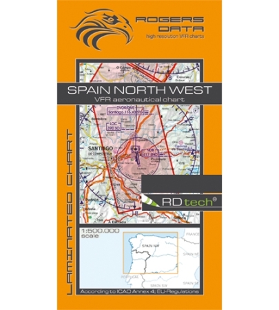 Rogersdata Carte VFR Espagne Nord Ouest 500k 2025 Rogersdata Carte VFR Espagne Nord Ouest 500k 2025