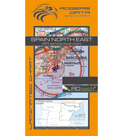 Rogersdata Carte VFR Espagne Nord Est 500k 2025