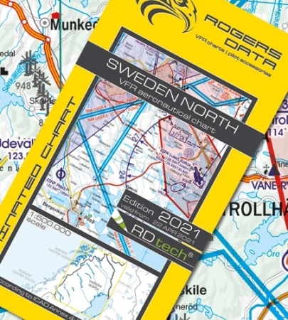 Rogersdata Carte VFR Suède Nord 500k 2025 Rogersdata Carte VFR Suède Nord 500k 2025