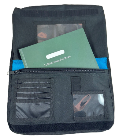 Pochette à documents grande pour le vol à voile, NOIRE