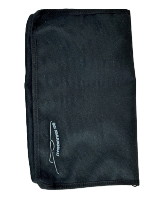 Grande pochette pour documents de vol à voile, NOIRE, personnalisée