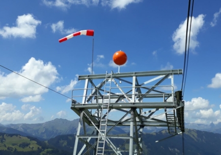 Housse pour manche à air 100cm rouge-blanc