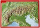 Carte postale en relief des Alpes