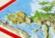 Carte postale Europe en relief