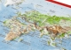 Carte postale mondiale en relief