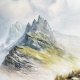 Peinture originale Arcus über den Dolomiten