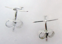 Discus clou doreille argent couple Discus clou doreille argent couple